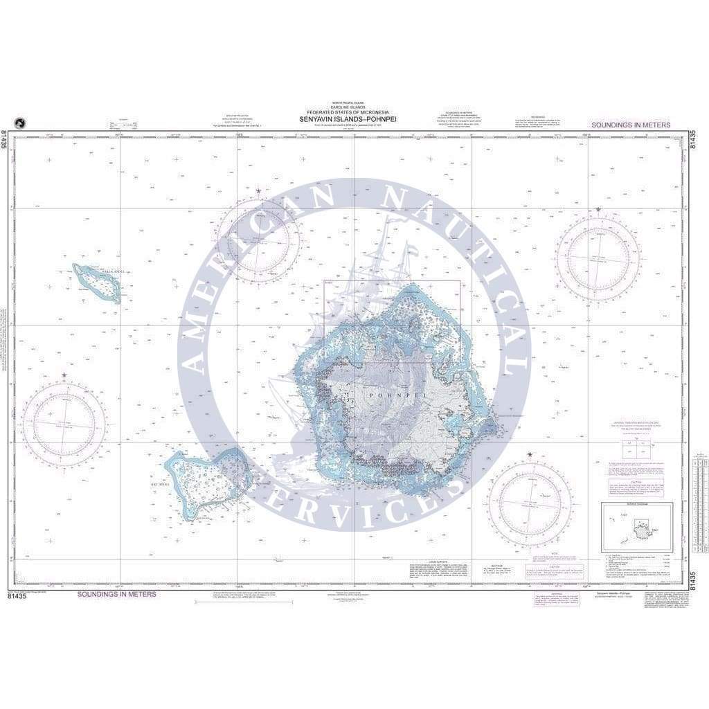 NGA Nautical Chart 81435: Senyavin Islands-Pohnpei (Caroline Islands)