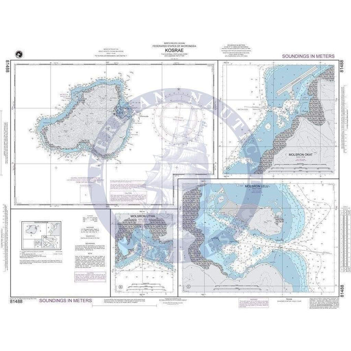 NGA Nautical Chart 81488: Kosrae Island (Caroline Islands)