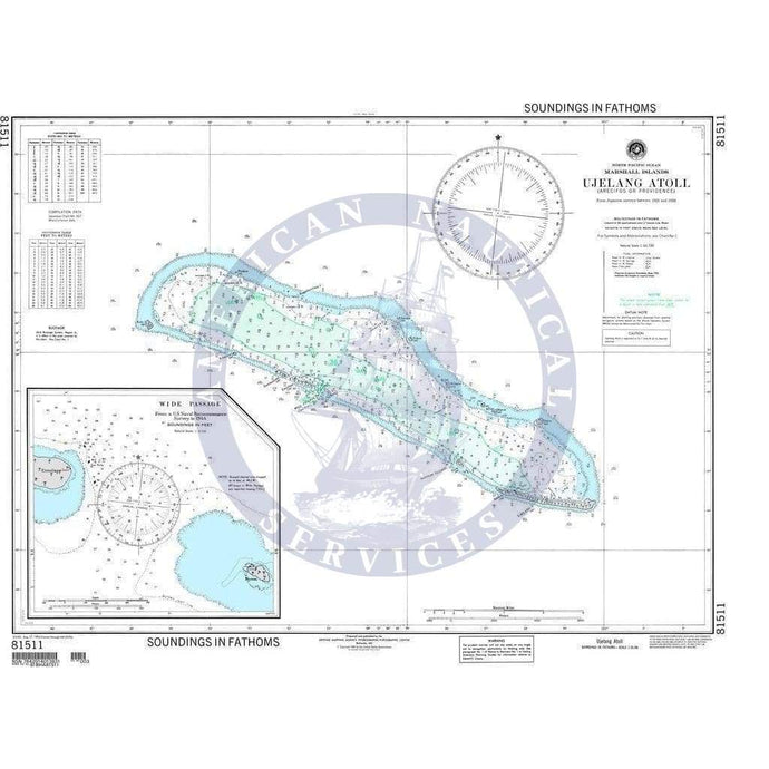 NGA Nautical Chart 81511: Ujelang Atoll (Arecifos or Providence) (Marshall Islands)