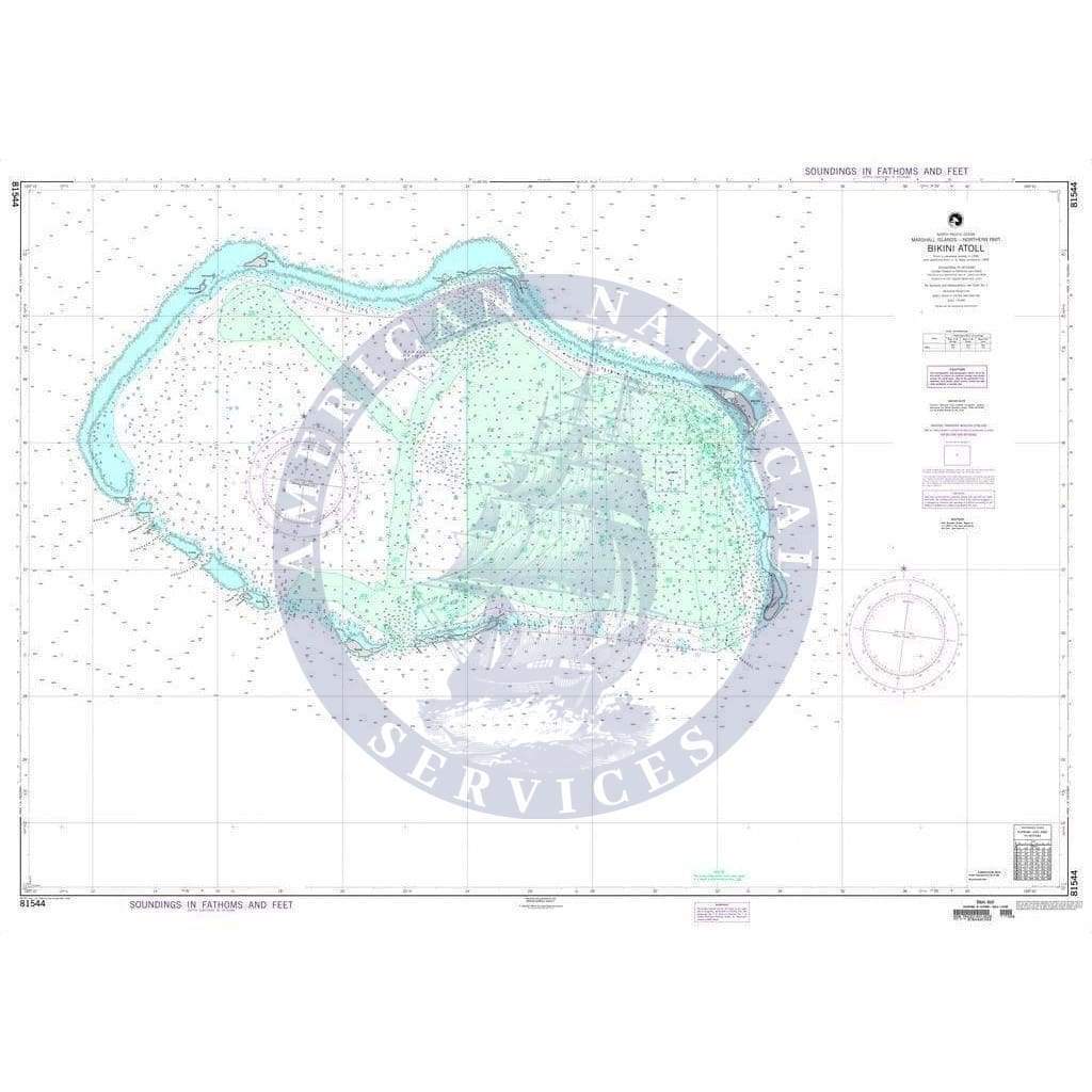 NGA Nautical Chart 81544: Bikini Atoll (Marshall Islands)