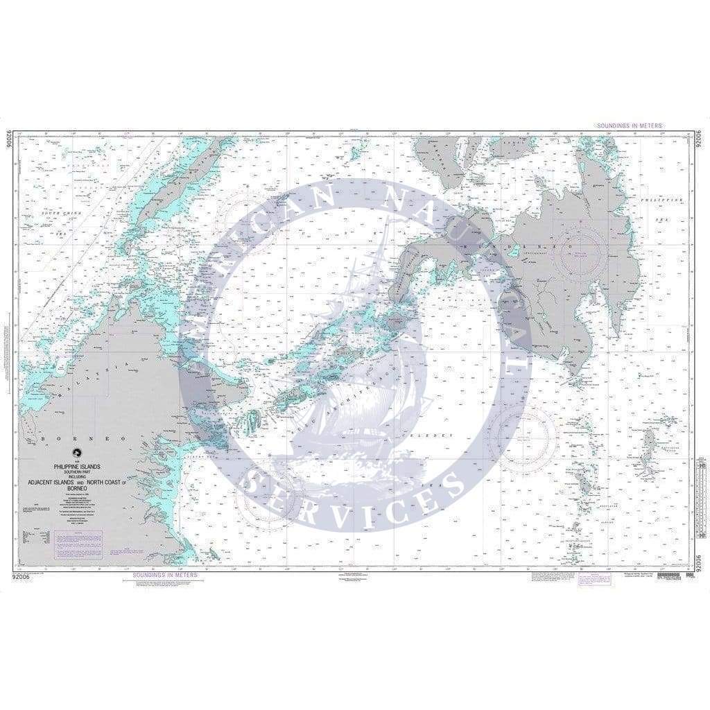 NGA Nautical Chart 92006: Philippine Islands-Southern Part