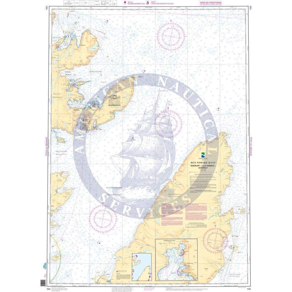 NHS Chart 104: Nordkapp - Lille-Tamsøya - Sværholt