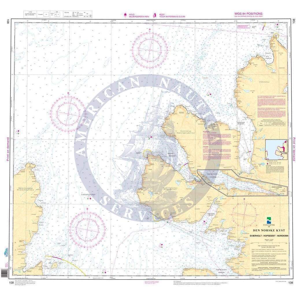 NHS Chart 108: Sværholt - Hopseidet - Nordkinn