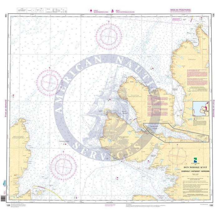 NHS Chart 108: Sværholt - Hopseidet - Nordkinn