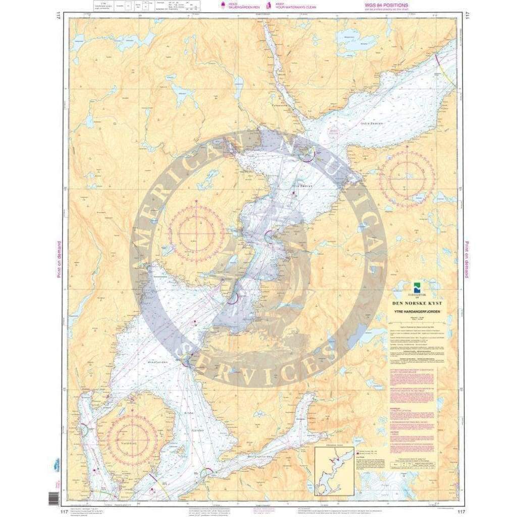 NHS Chart 117: Ytre Hardangerfjorden