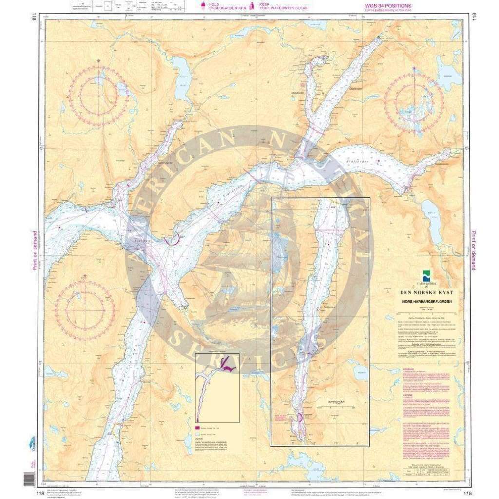 NHS Chart 118: Indre Hardangerfjorden