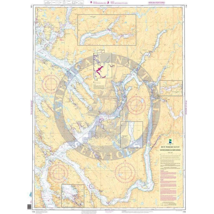 NHS Chart 119: Osterfjorden og  Sørfjorden