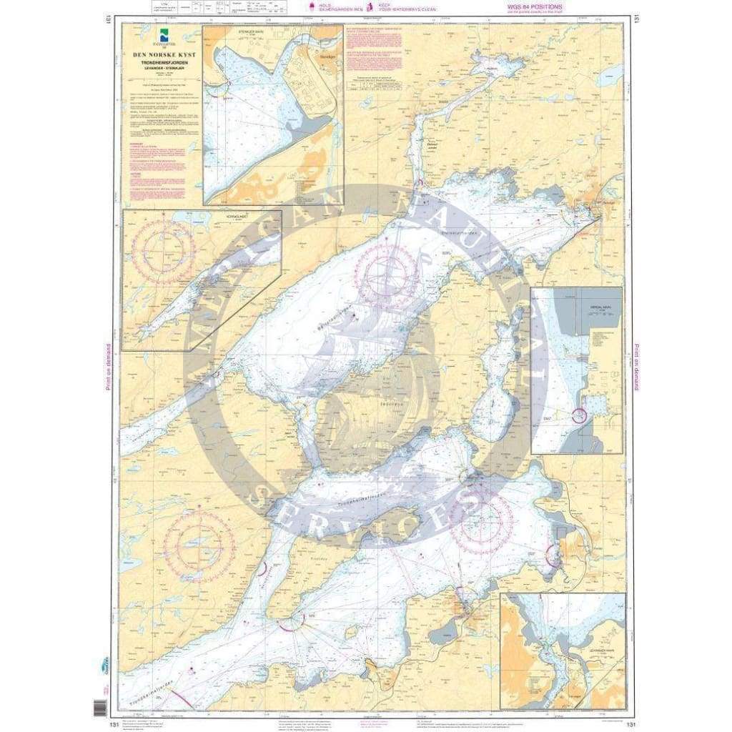 NHS Chart 131: Trondheimsfjorden, Levanger - Steinkjer