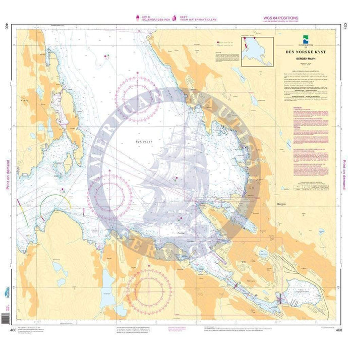 NHS Chart 460: Bergen havn