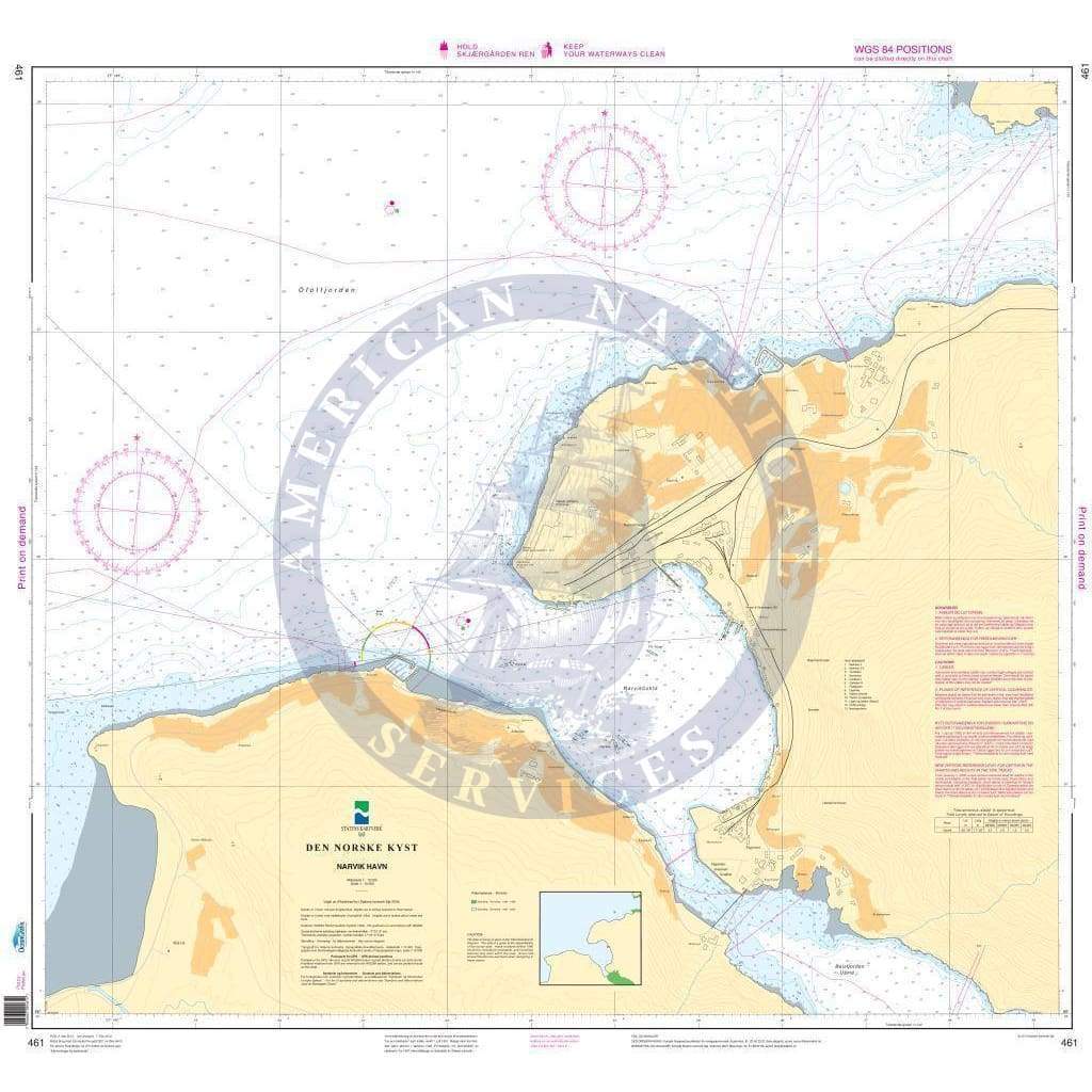 NHS Chart 461: Narvik havn