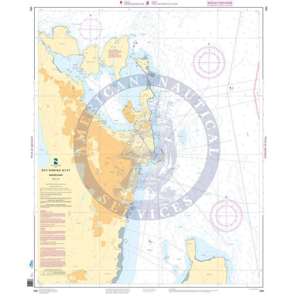 NHS Chart 486: Horten havn