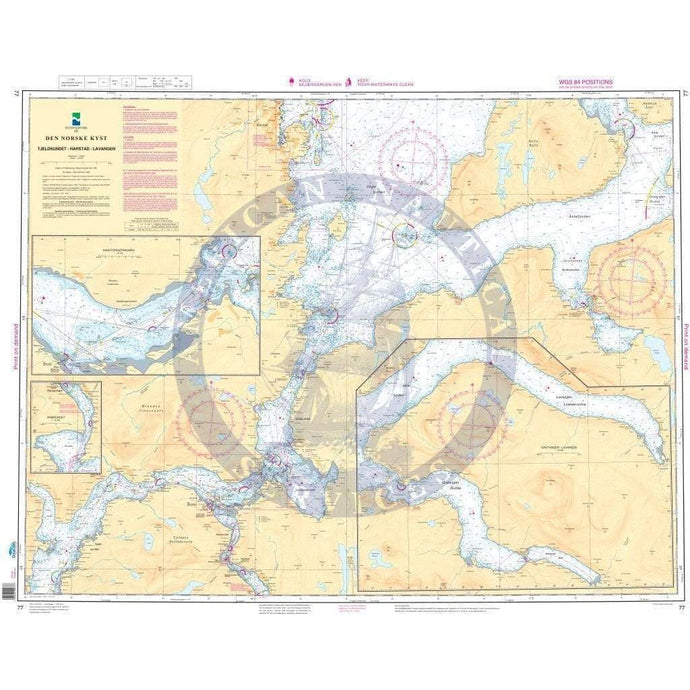 NHS Chart 77: Tjeldsundet - Harstad - Lavangen