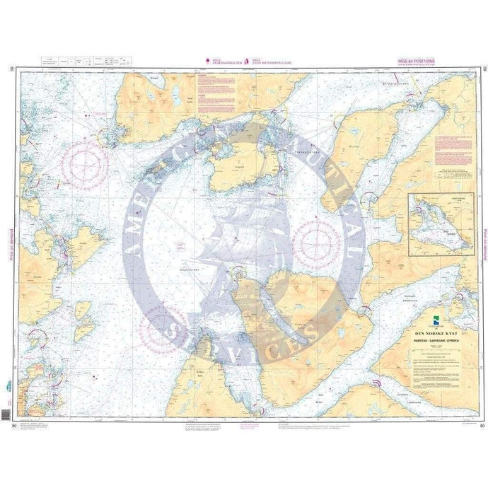 NHS Chart 80: Harstad - Sjøvegan - Dyrøya