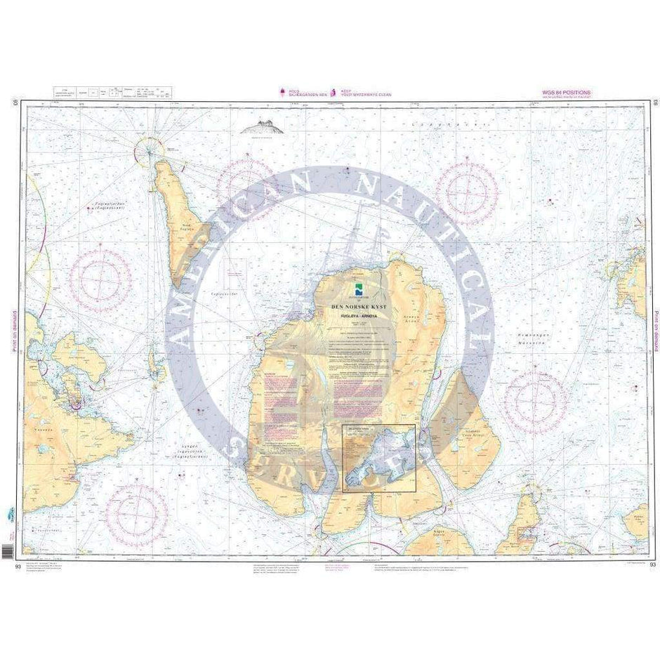 NHS Chart 93: Fugløya - Arnøya - Amnautical