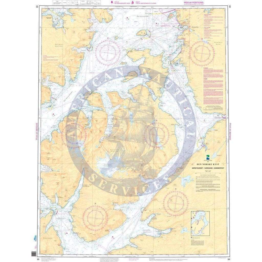 NHS Chart 98: Sørøysund - Vargsund - Hammerfest
