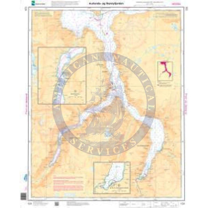 NHS Nautical Chart NHS124: Aurlands- og Nærøyfjorden