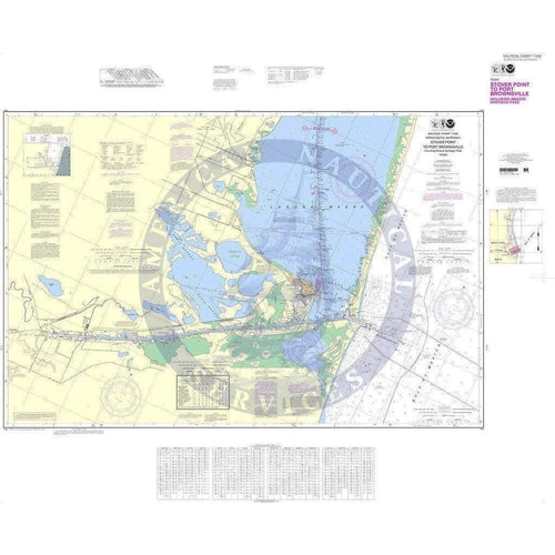 NOAA Nautical Chart 11302: ICW Stover Point to Port Brownsville ...
