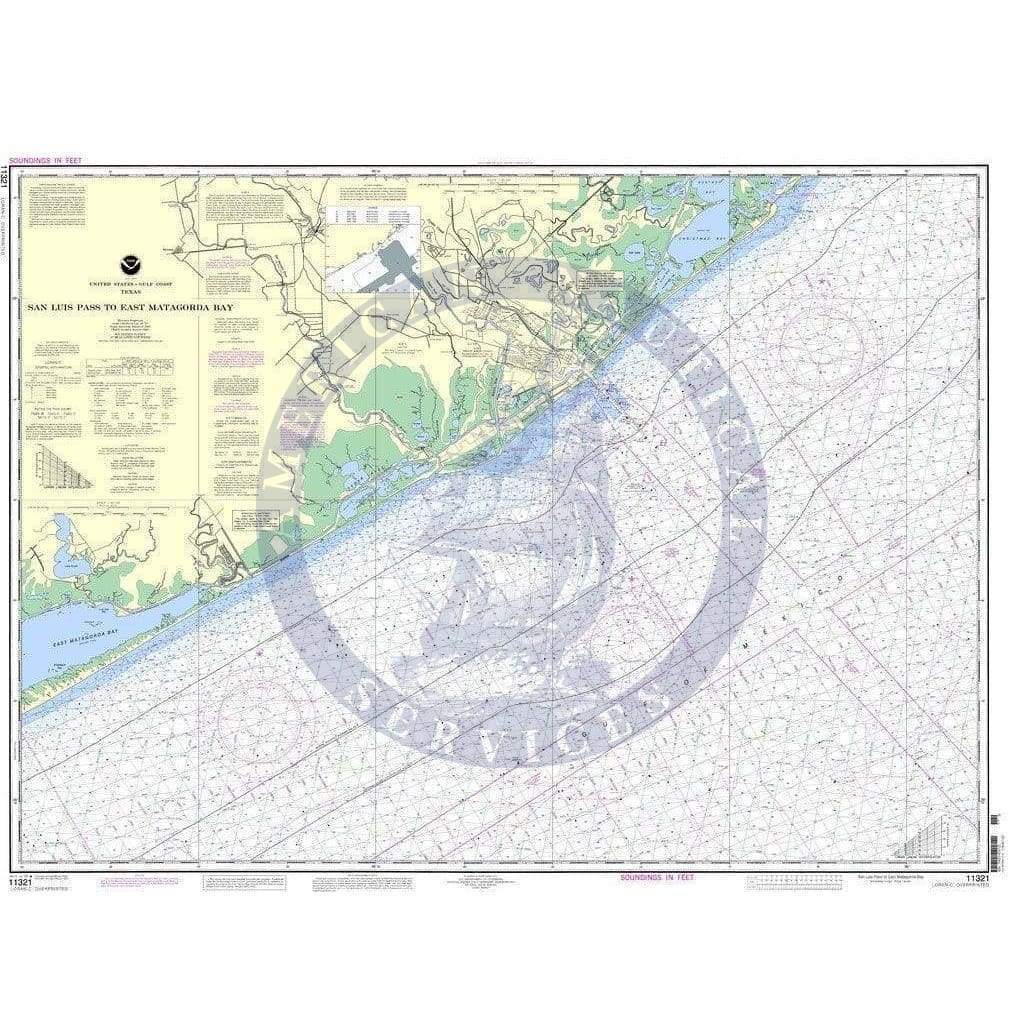 NOAA Nautical Chart 11321: San Luis Pass to East Matagorda Bay