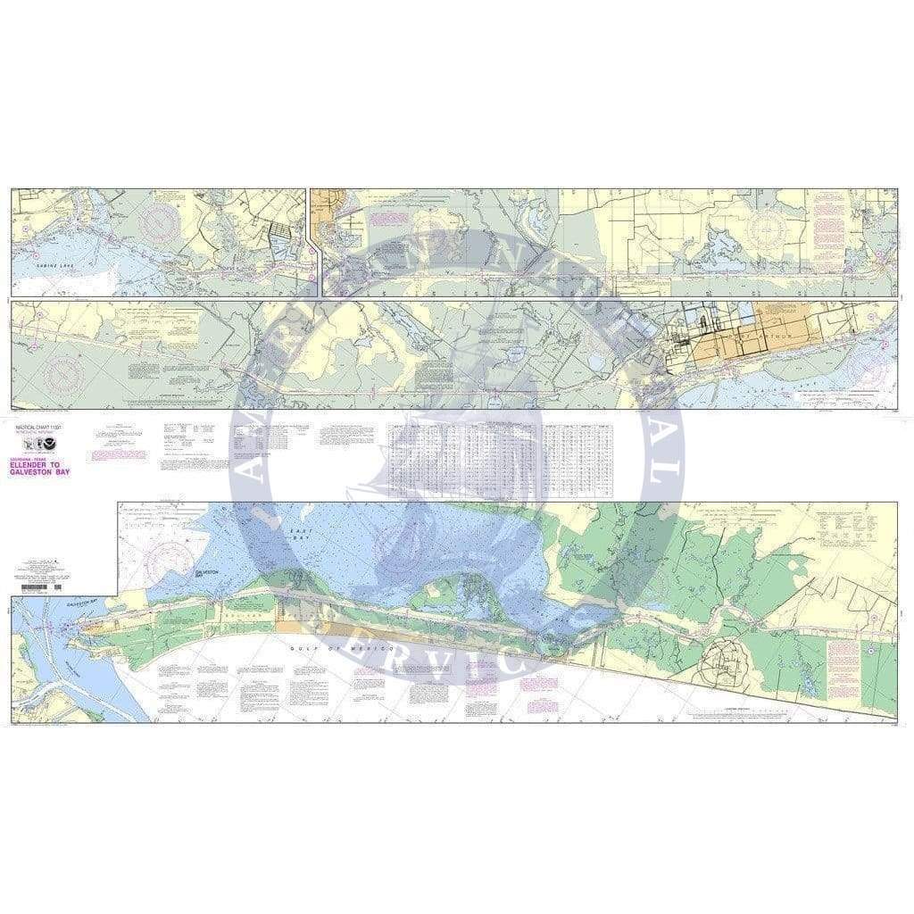 NOAA Nautical Chart 11331: Intracoastal Waterway Ellender to Galveston Bay