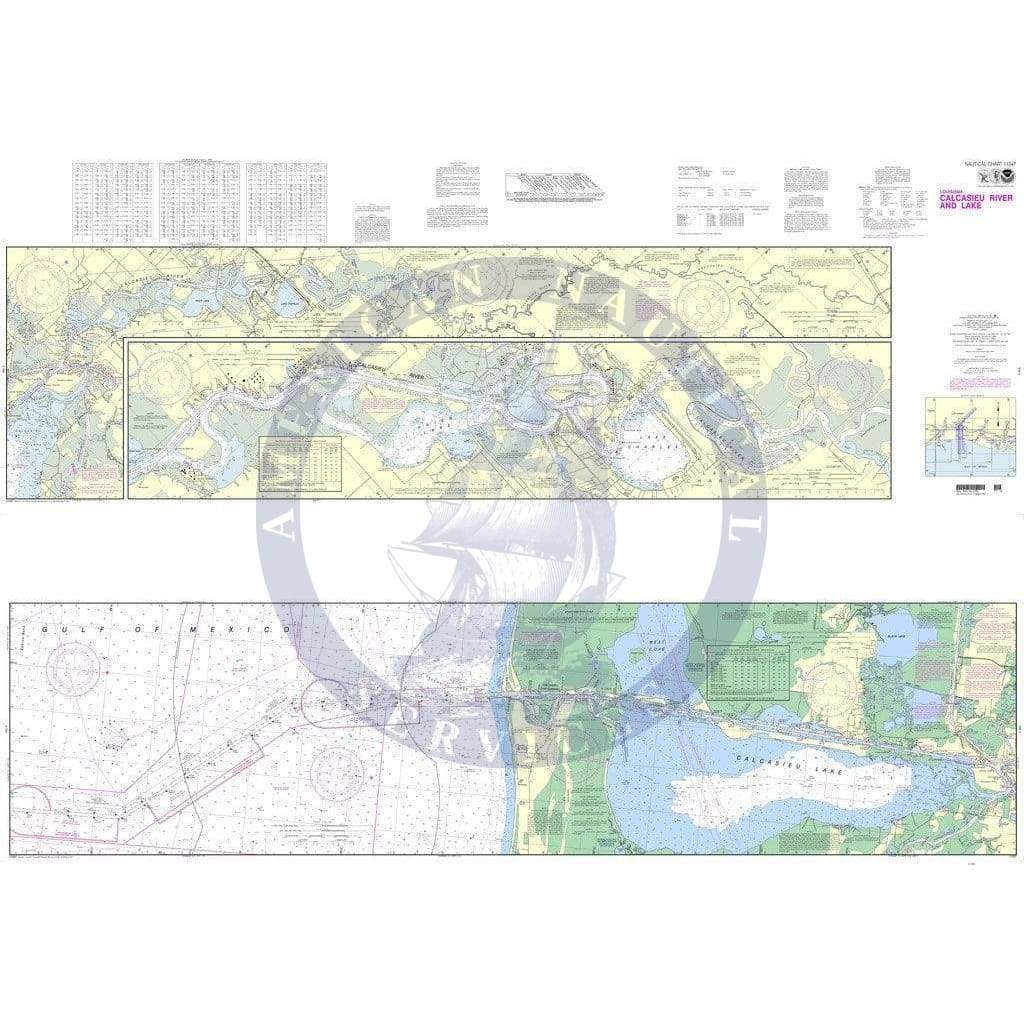 NOAA Nautical Chart 11347: Calcasieu River and Lake