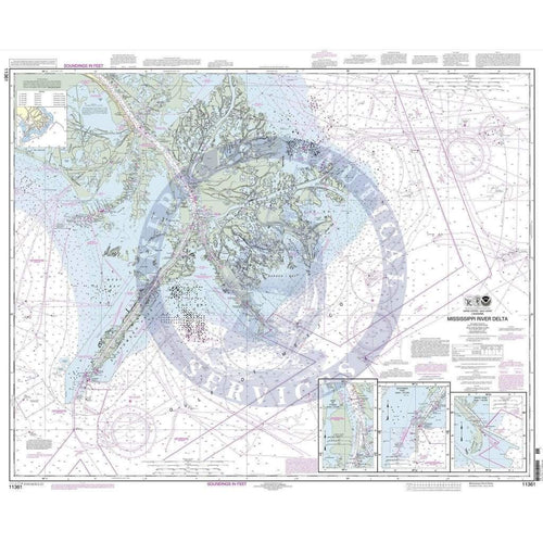 NOAA Nautical Chart 11348: ICW Forked Island to Ellender - Amnautical