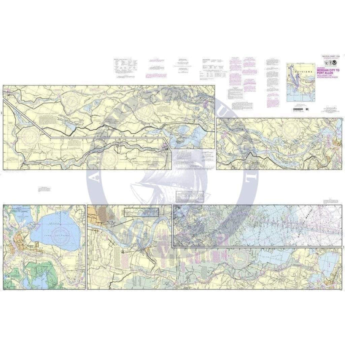 NOAA Nautical Chart 11354: Intracoastal Waterway Morgan City to Port Allen, including the Atchafalaya River