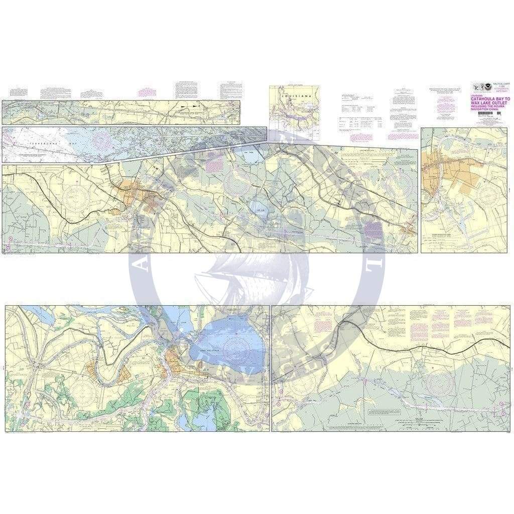 NOAA Nautical Chart 11355: Intracoastal Waterway Catahoula Bay to Wax Lake Outlet including the Houma Navigation canal