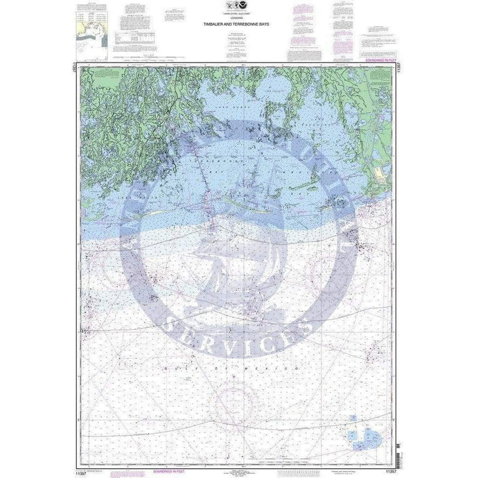 NOAA Nautical Chart 11357: Timbalier and Terrebonne Bays