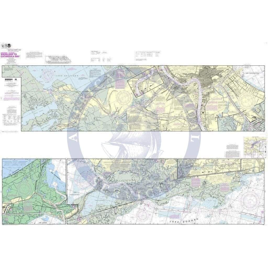 NOAA Nautical Chart 11367: Intracoastal Waterway Waveland to Catahoula Bay