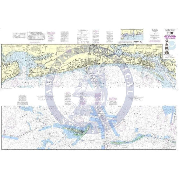 NOAA Nautical Chart 11372: Intracoastal Waterway Dog Keys Pass to Waveland