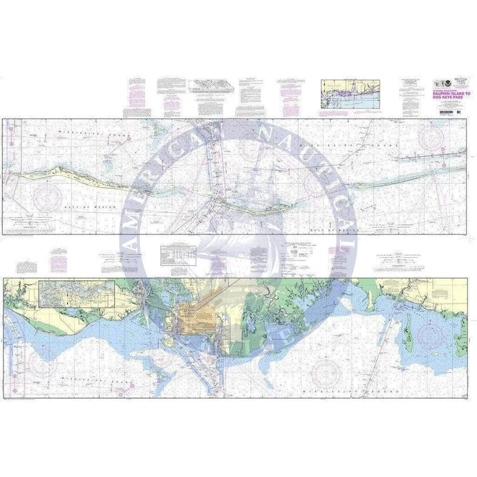 NOAA Nautical Chart 11374: Intracoastal Waterway Dauphin Island to Dog Keys Pass