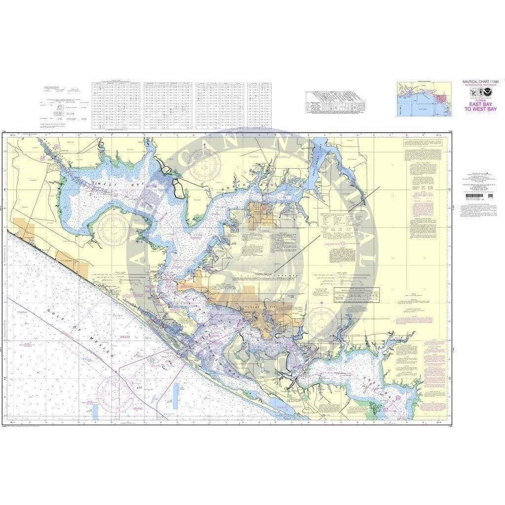 NOAA Nautical Chart 11390: Intracoastal Waterway East Bay to West Bay