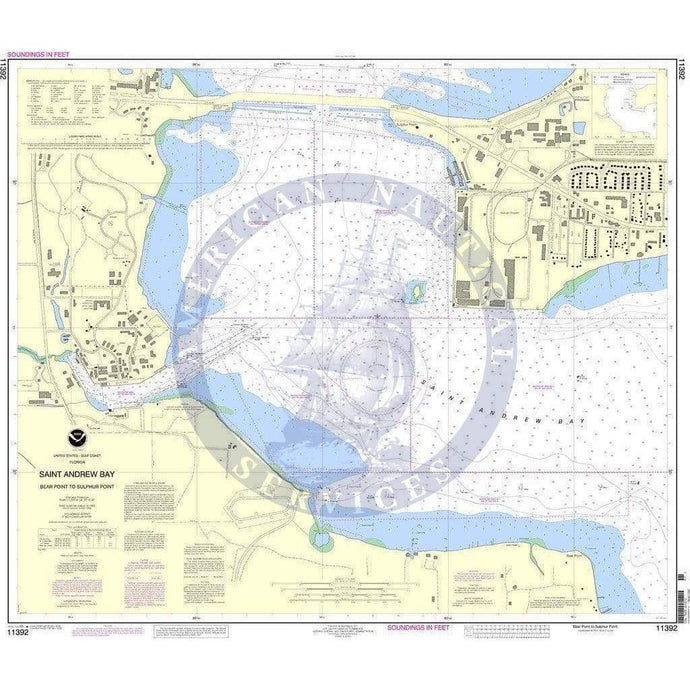 NOAA Nautical Chart 11392: St. Andrew Bay - Bear Point to Sulpher Point