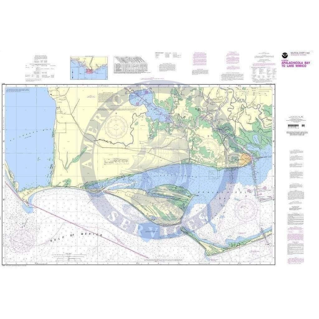 NOAA Nautical Chart 11402: Intracoastal Waterway Apalachicola Bay to Lake Wimico