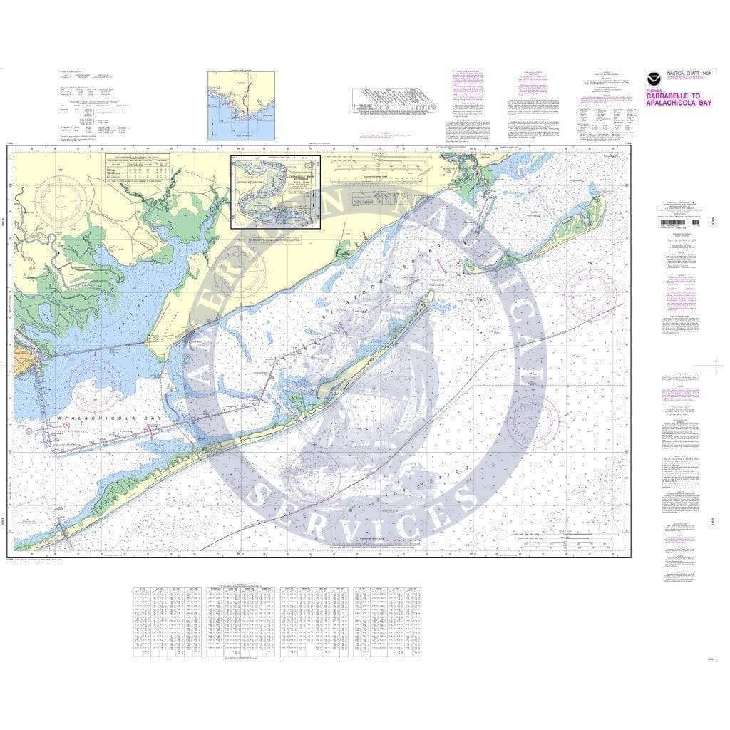 NOAA Nautical Chart 11404: Intracoastal Waterway Carrabelle to Apalachicola Bay;Carrabelle River