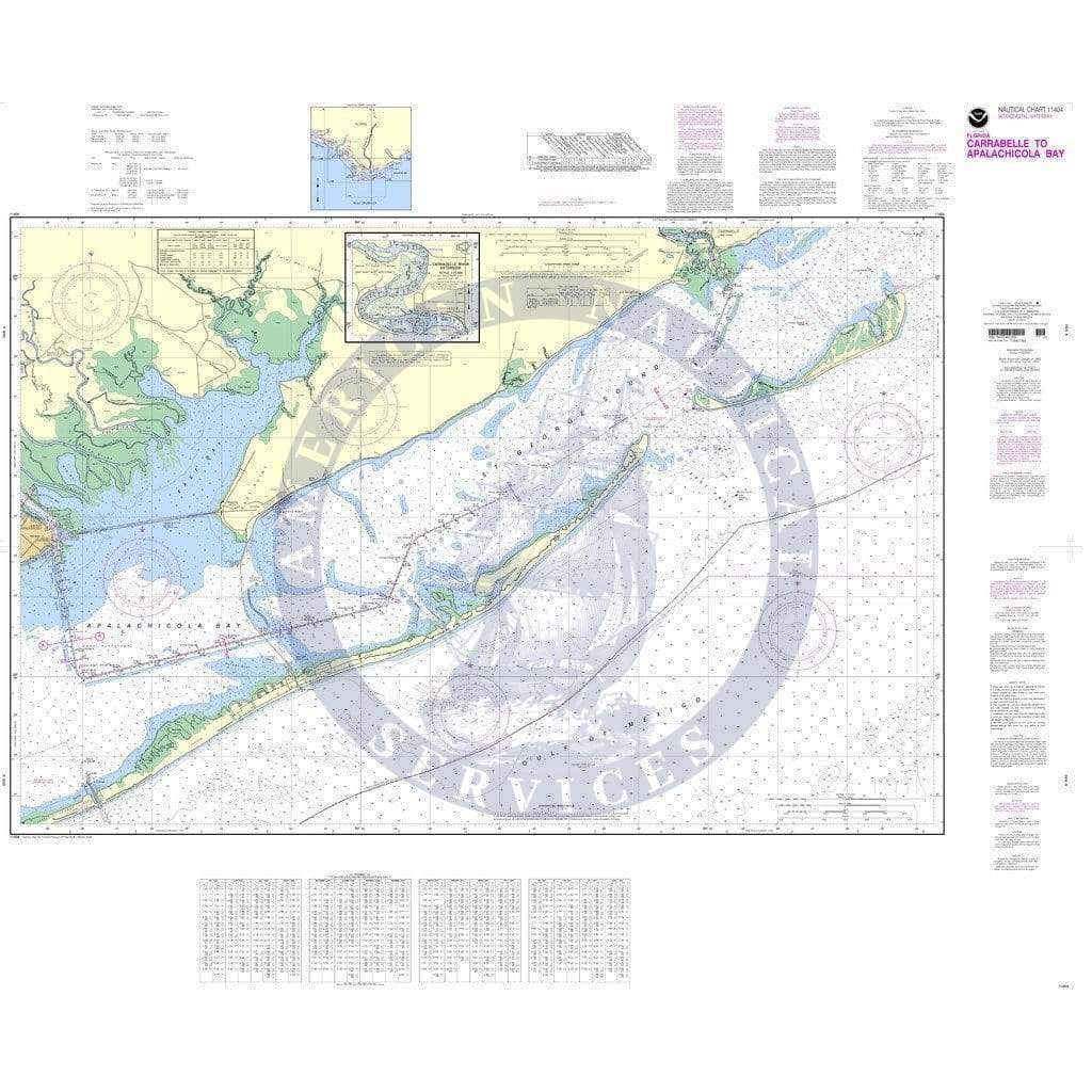 NOAA Chart 11404 ICW Carrabelle to Apalachicola Bay Amnautical