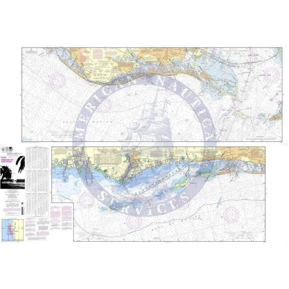 NOAA Nautical Chart 11411 ICW Tampa Bay to Port Richey Amnautical