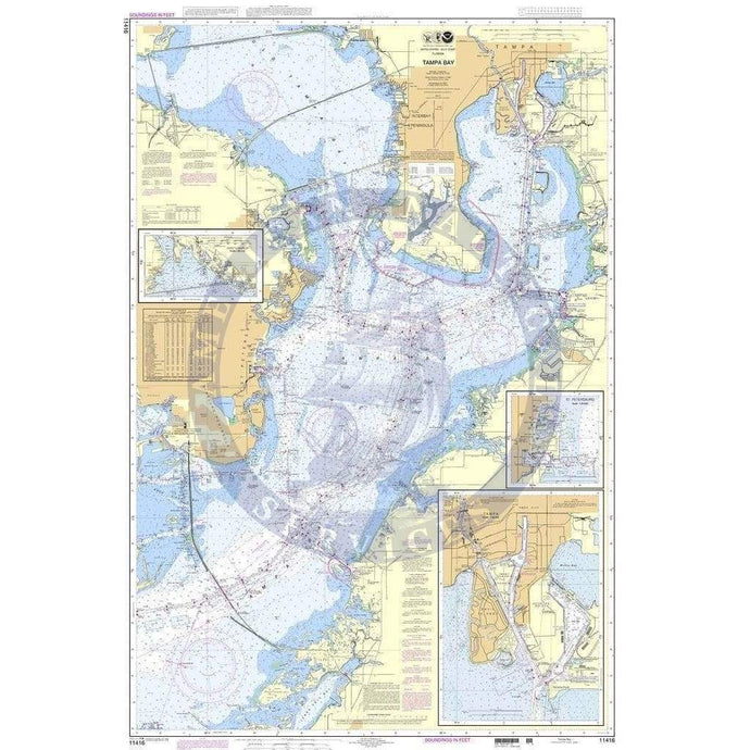 NOAA Nautical Chart 11416: Tampa Bay;Safety Harbor;St. Petersburg;Tampa