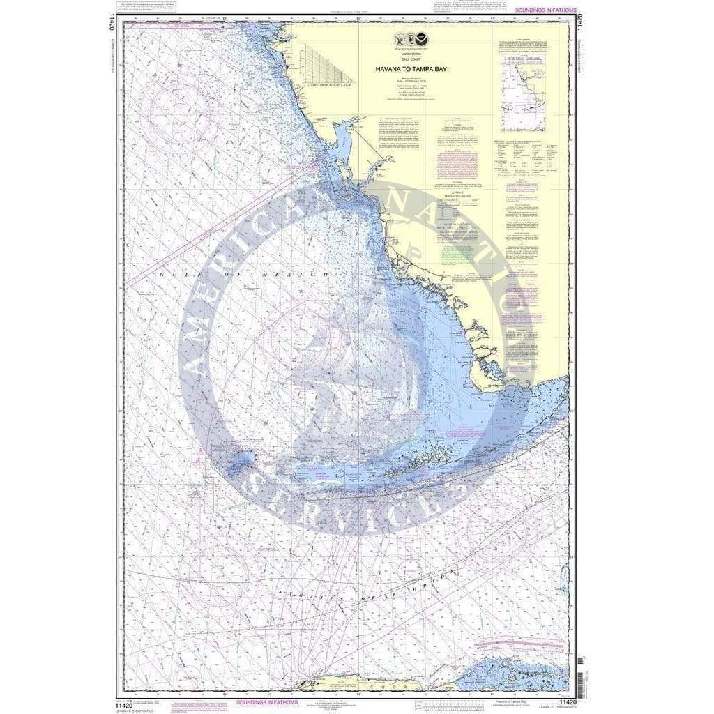 NOAA Nautical Chart 11420: Havana to Tampa Bay