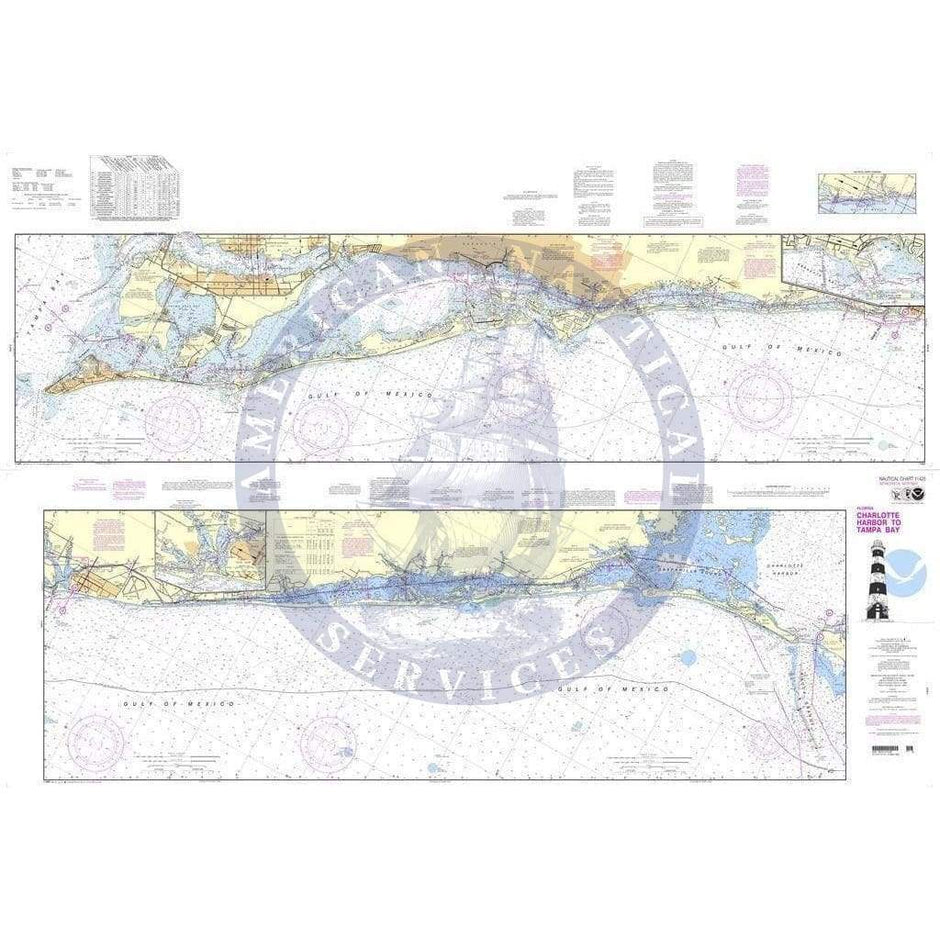 NOAA Chart 11425: ICW Charlotte Harbor to Tampa Bay - Amnautical