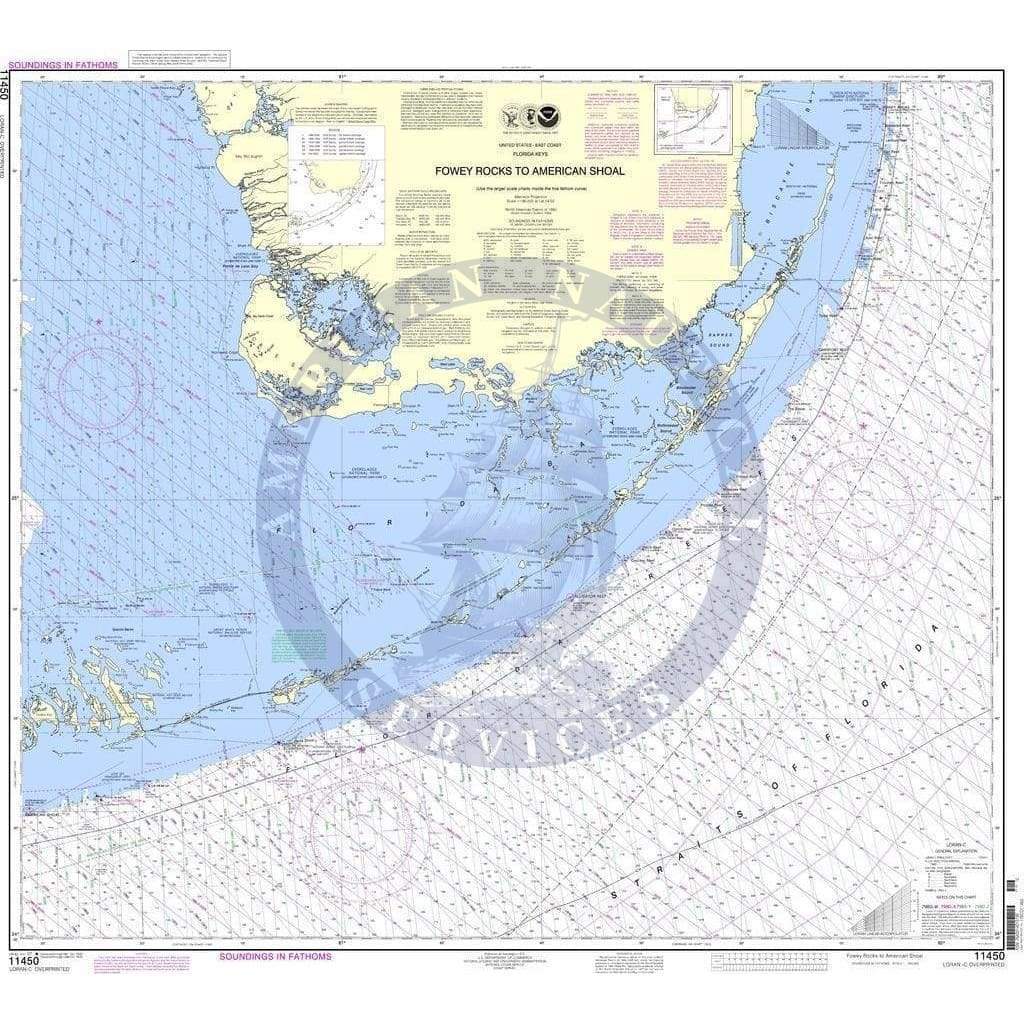 NOAA Nautical Chart 11450: Fowey Rocks to American Shoal