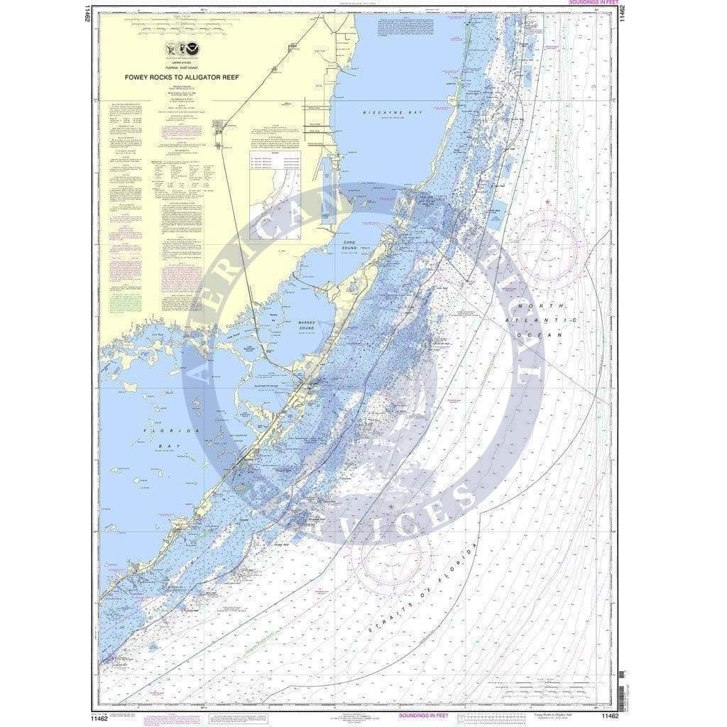 NOAA Nautical Chart 11462: Fowey Rocks to Alligator Reef - Amnautical