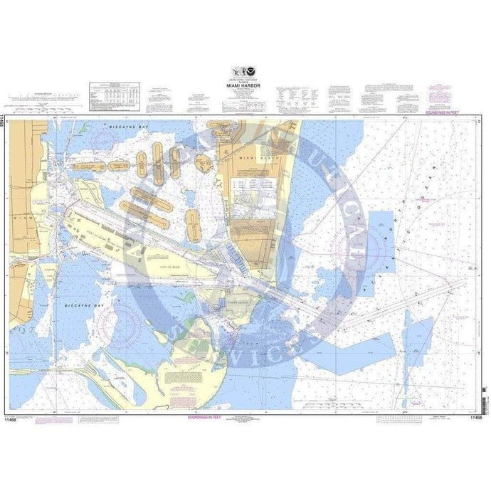 NOAA Nautical Chart 11468: Miami Harbor