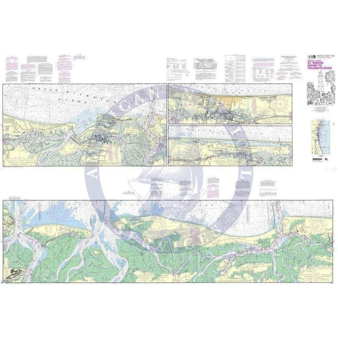 NOAA Nautical Chart 11489: Intracoastal Waterway St. Simons Sound to Tolmato River