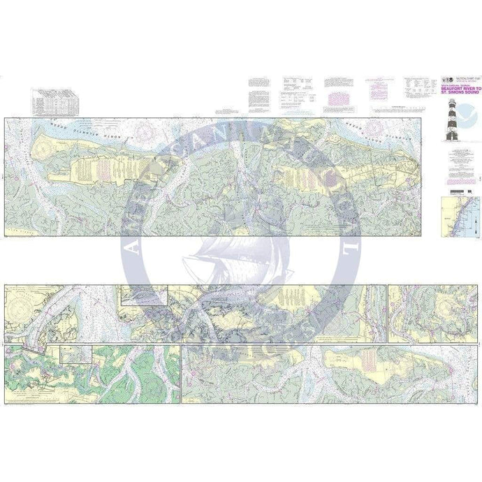 NOAA Nautical Chart 11507: Intracoastal Waterway Beafort River to St. Simons Sound