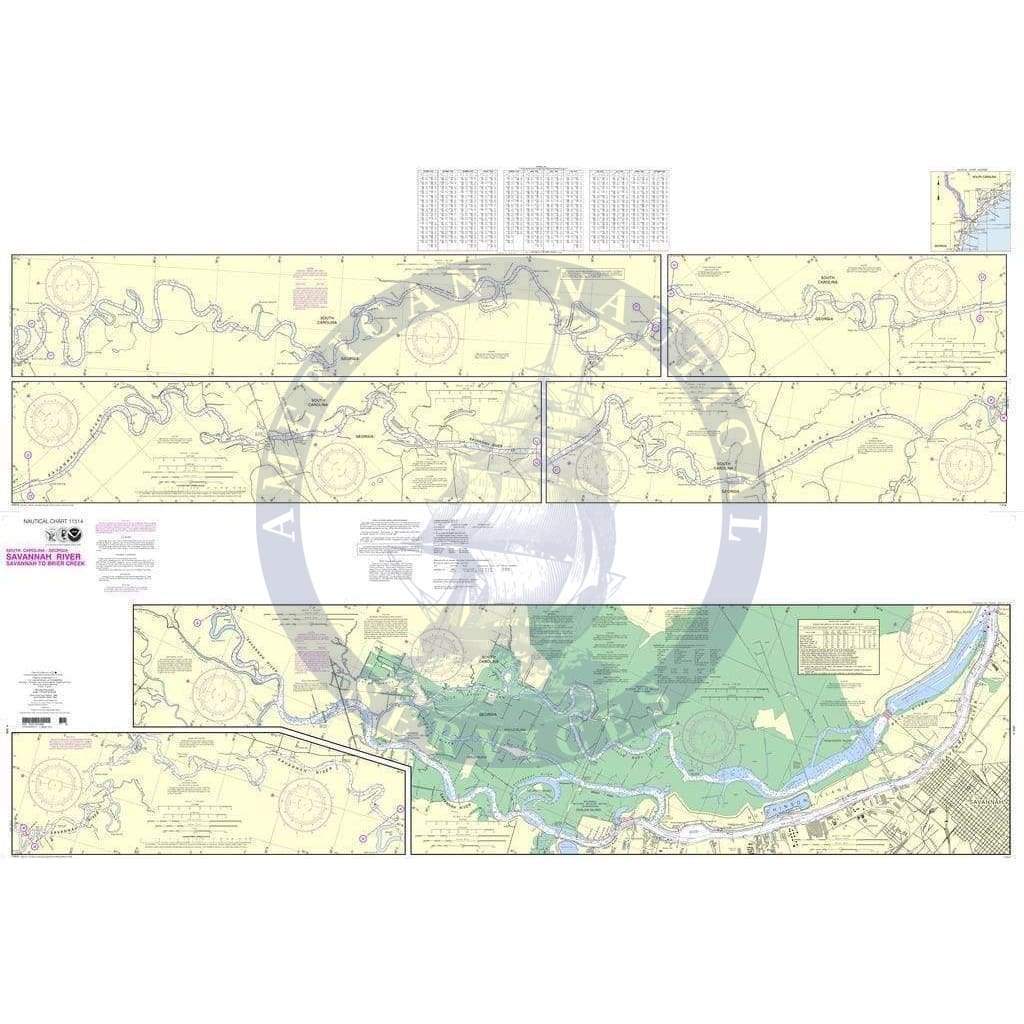 NOAA Nautical Chart 11514: Savannah River Savannah to Brier Creek