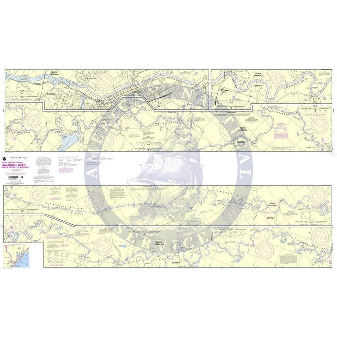 NOAA Nautical Chart 11515: Savannah River Brier Creek to Augusta