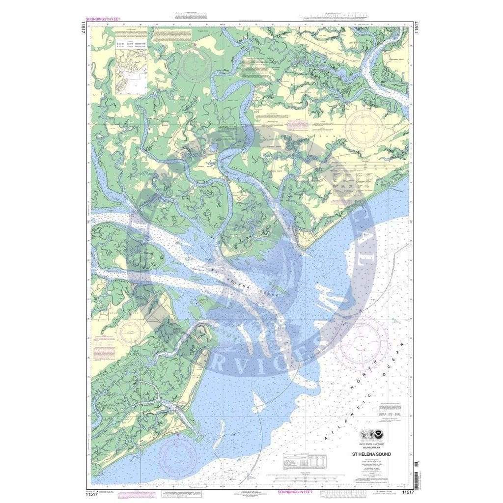 NOAA Nautical Chart 11517: St. Helena Sound