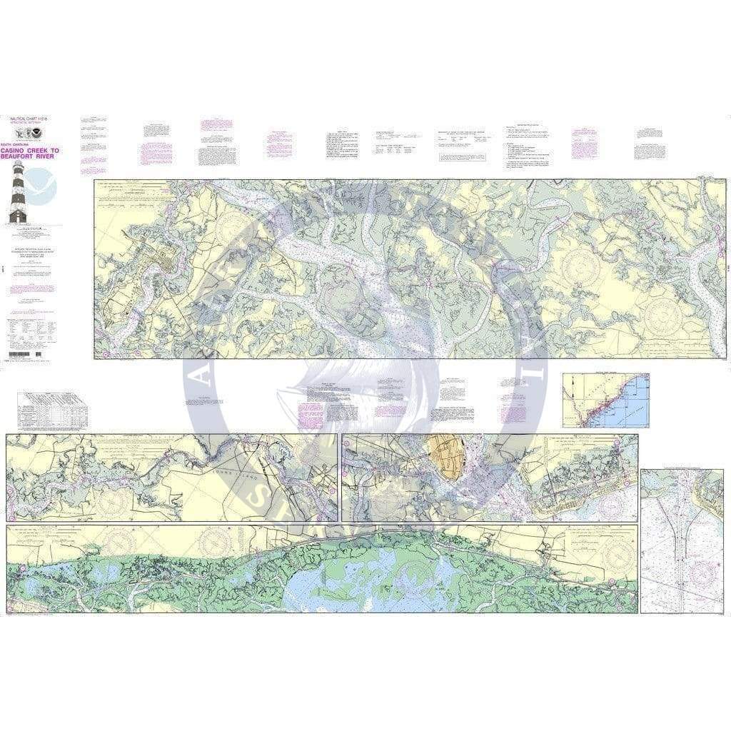 NOAA Nautical Chart 11518: Intracoastal Waterway Casino Creek to Beafort River