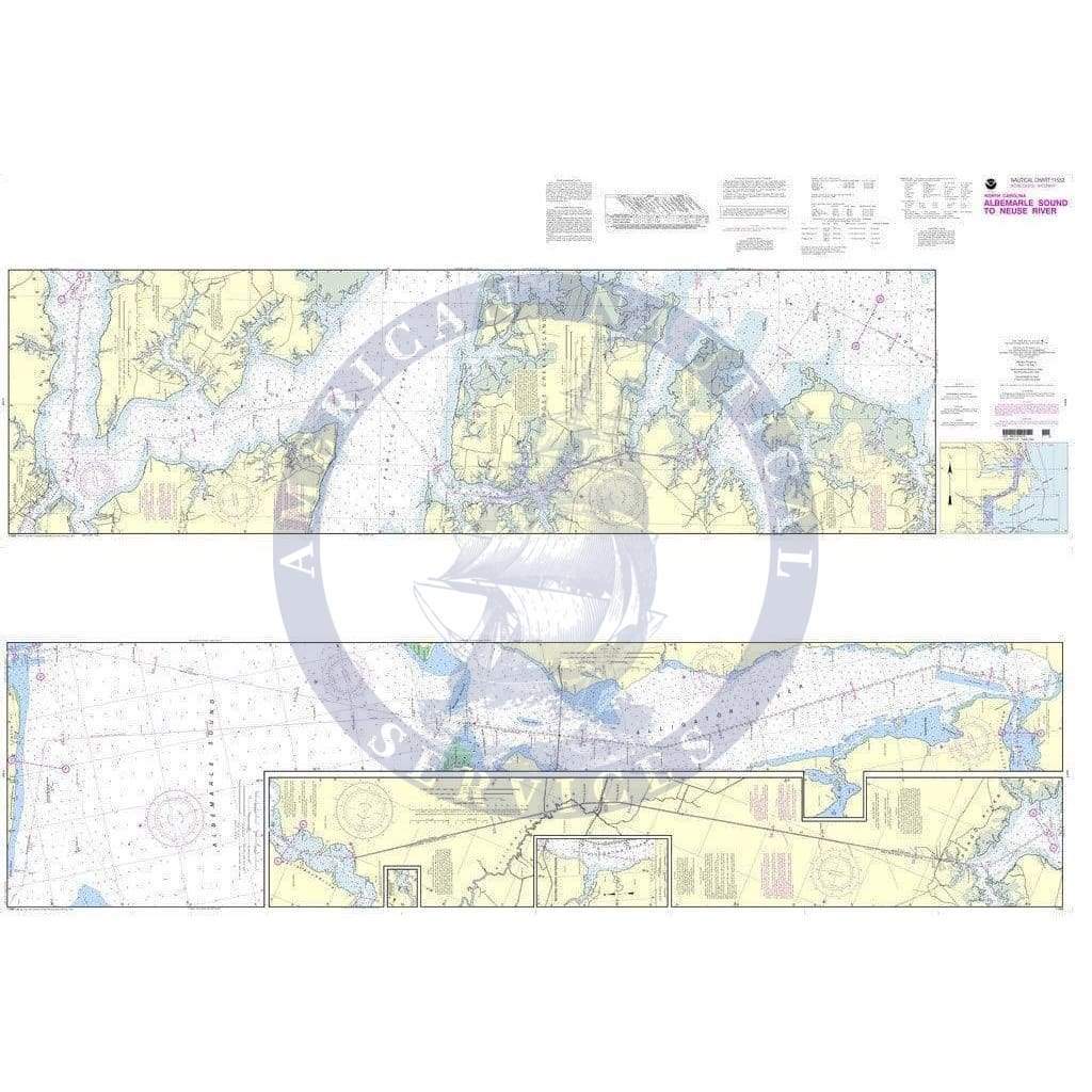 NOAA Nautical Chart 11553: Intracoastal Waterway Albermarle Sound to Neuse River;Alligator River;Second Creek